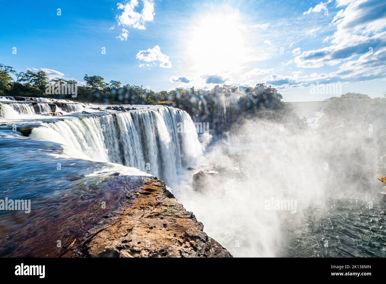 Lumangwe Falls on the Kalungwishi River, northern Zambia, Africa Stock Photo