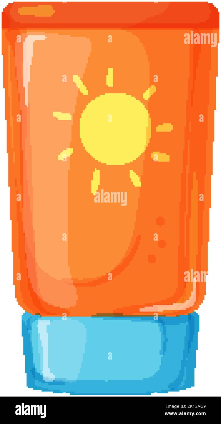 Sun block cream lotion woman Stock Vector Images - Alamy