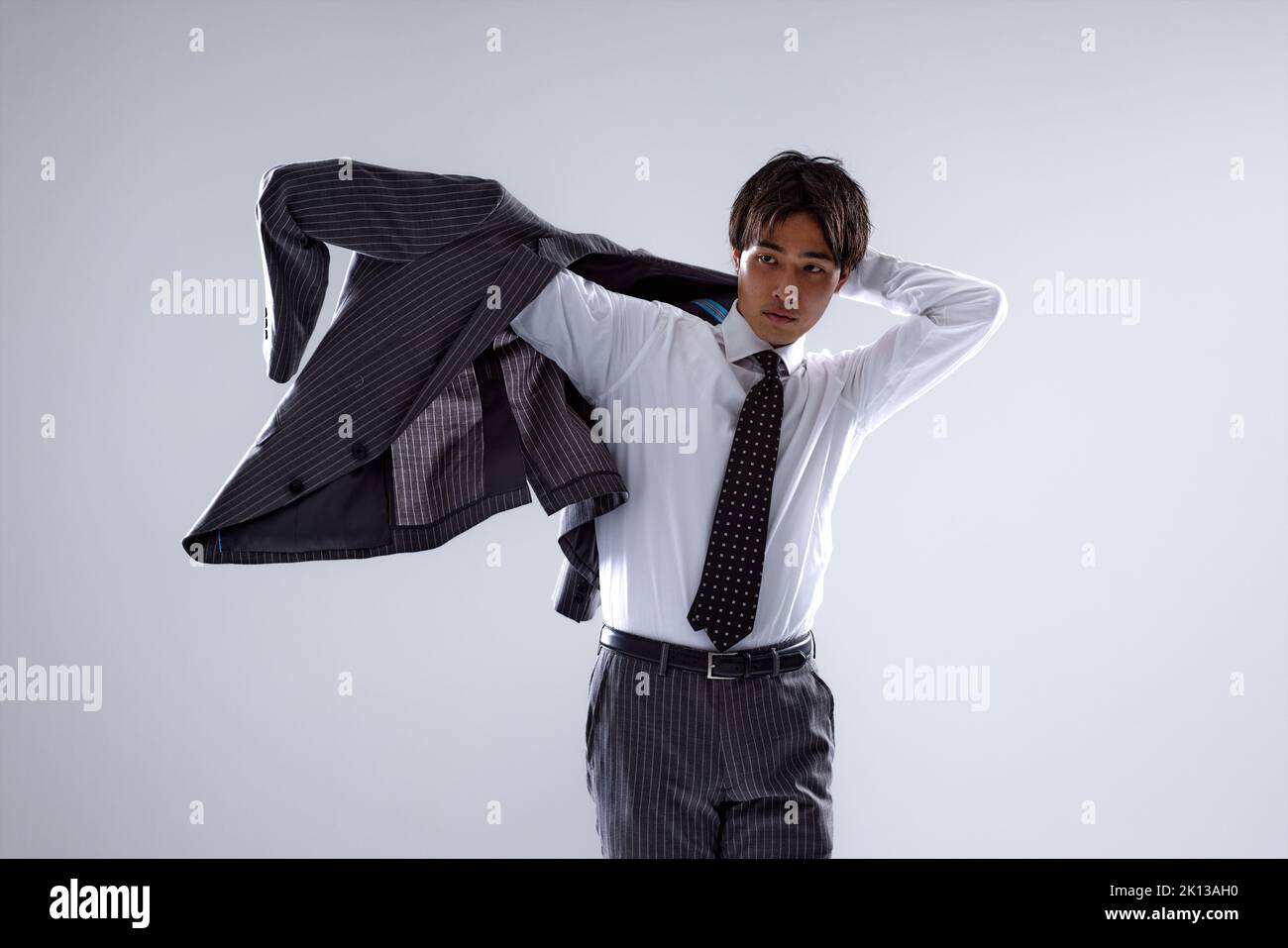 Japanese businessman wearing suit Stock Photo