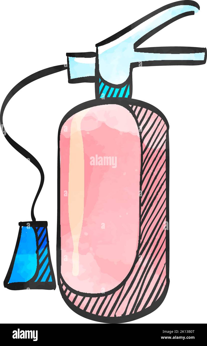 Fire extinguisher icon in watercolor style Stock Vector Image & Art - Alamy