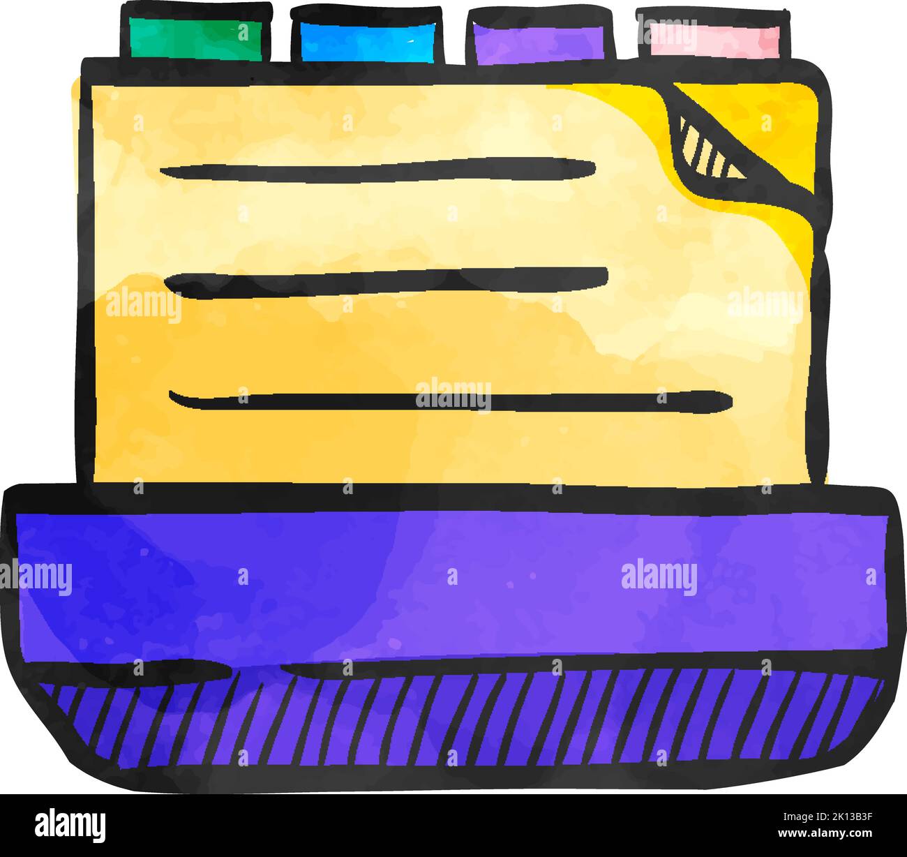 medical-records-icon-in-watercolor-style-stock-vector-image-art-alamy