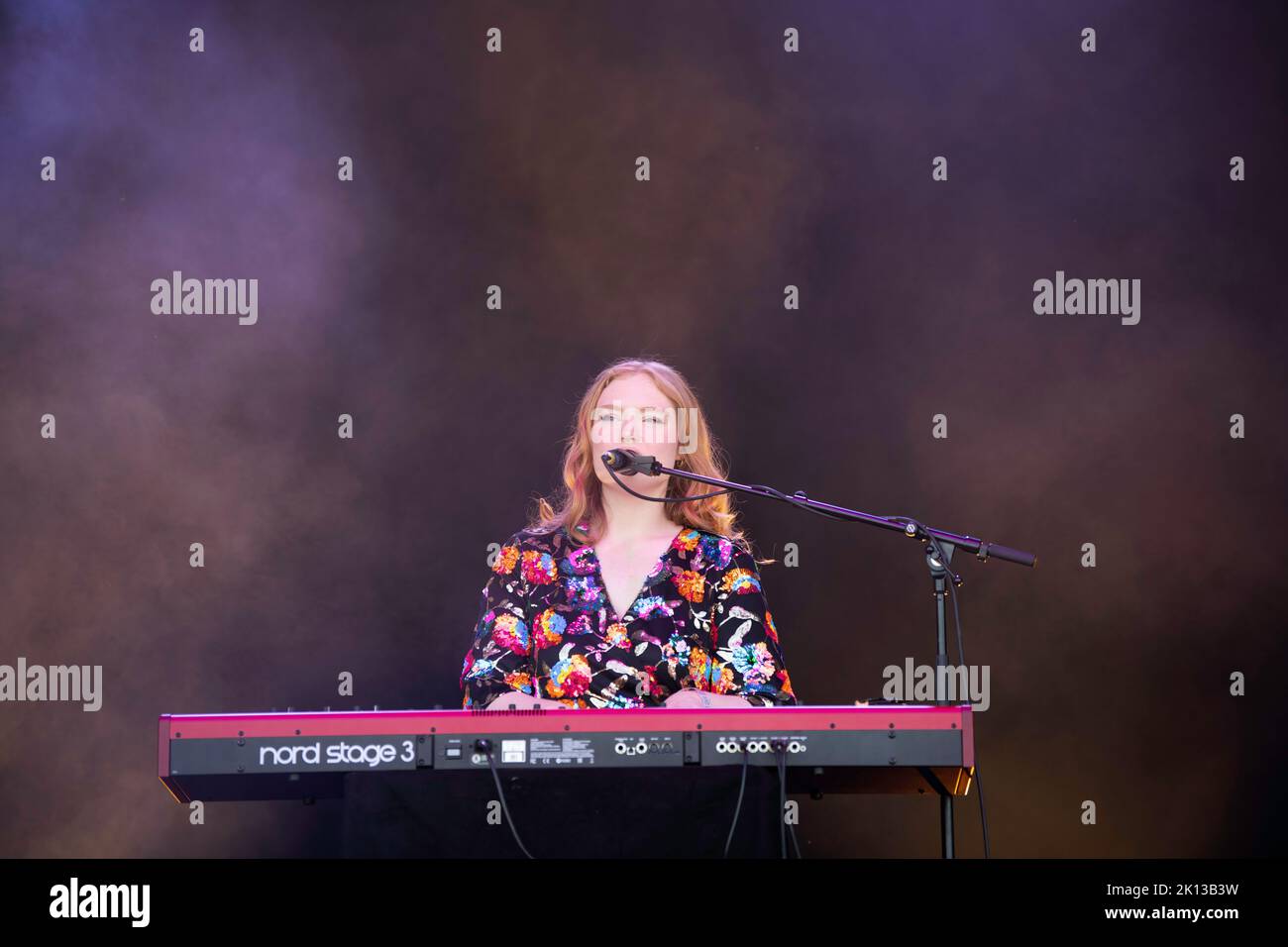 British pop singer, Freya Ridings, performing live at the Tempelhof ...