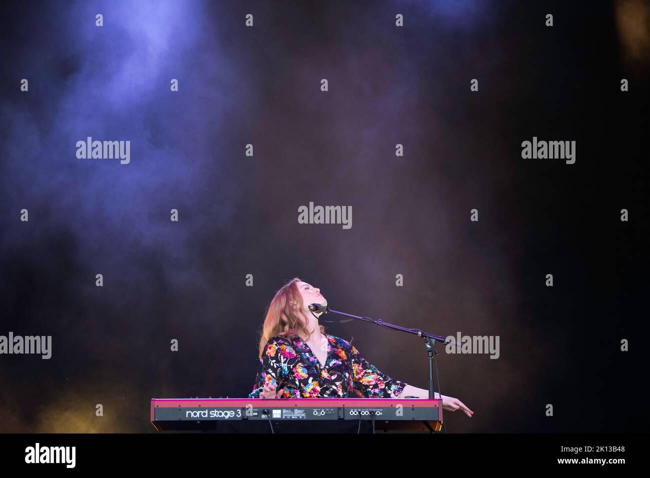 British pop singer, Freya Ridings, performing live at the Tempelhof ...
