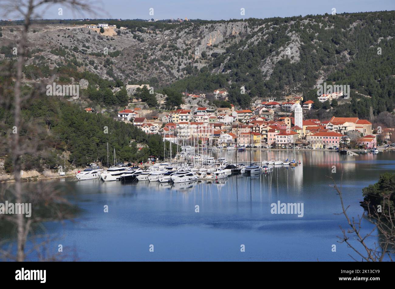 viewpoint of Skradin Croatia Stock Photo - Alamy