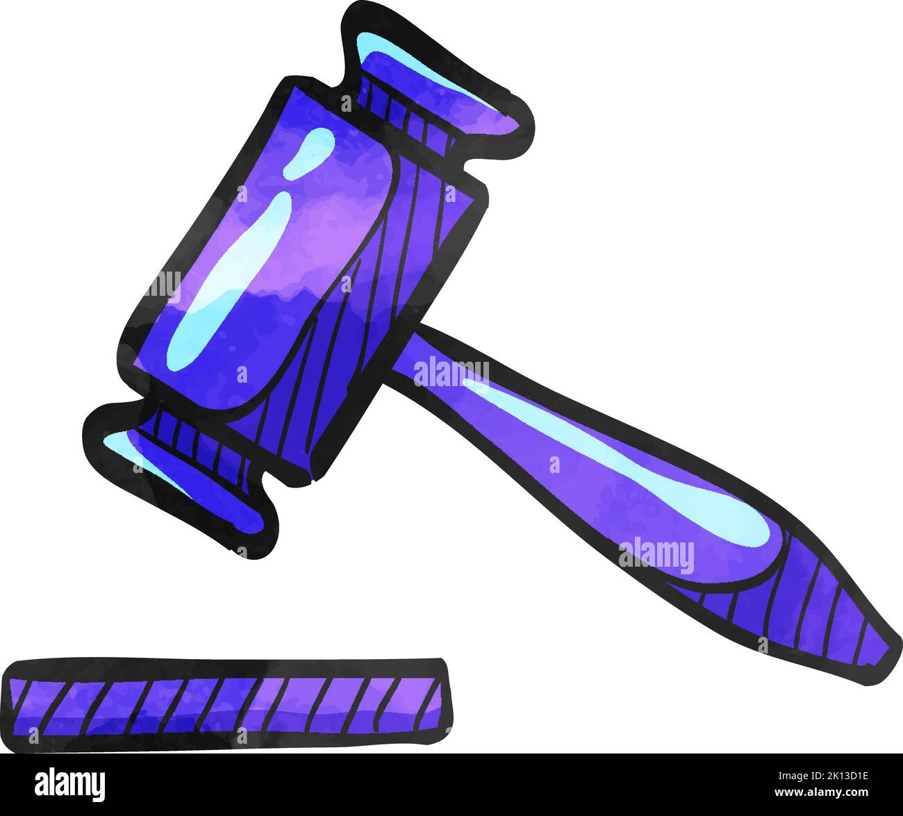 Wood hammer icon in watercolor style Stock Vector Image & Art - Alamy