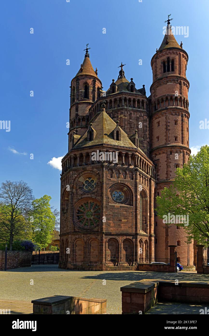 Dom Sankt Peter, erbaut 12. Jahrhundert *** Local Caption ***  Europe, Germany, Rhineland-Palatinate, Worms, Platz der Partnerschaft, SchUM-City, Dom Stock Photo