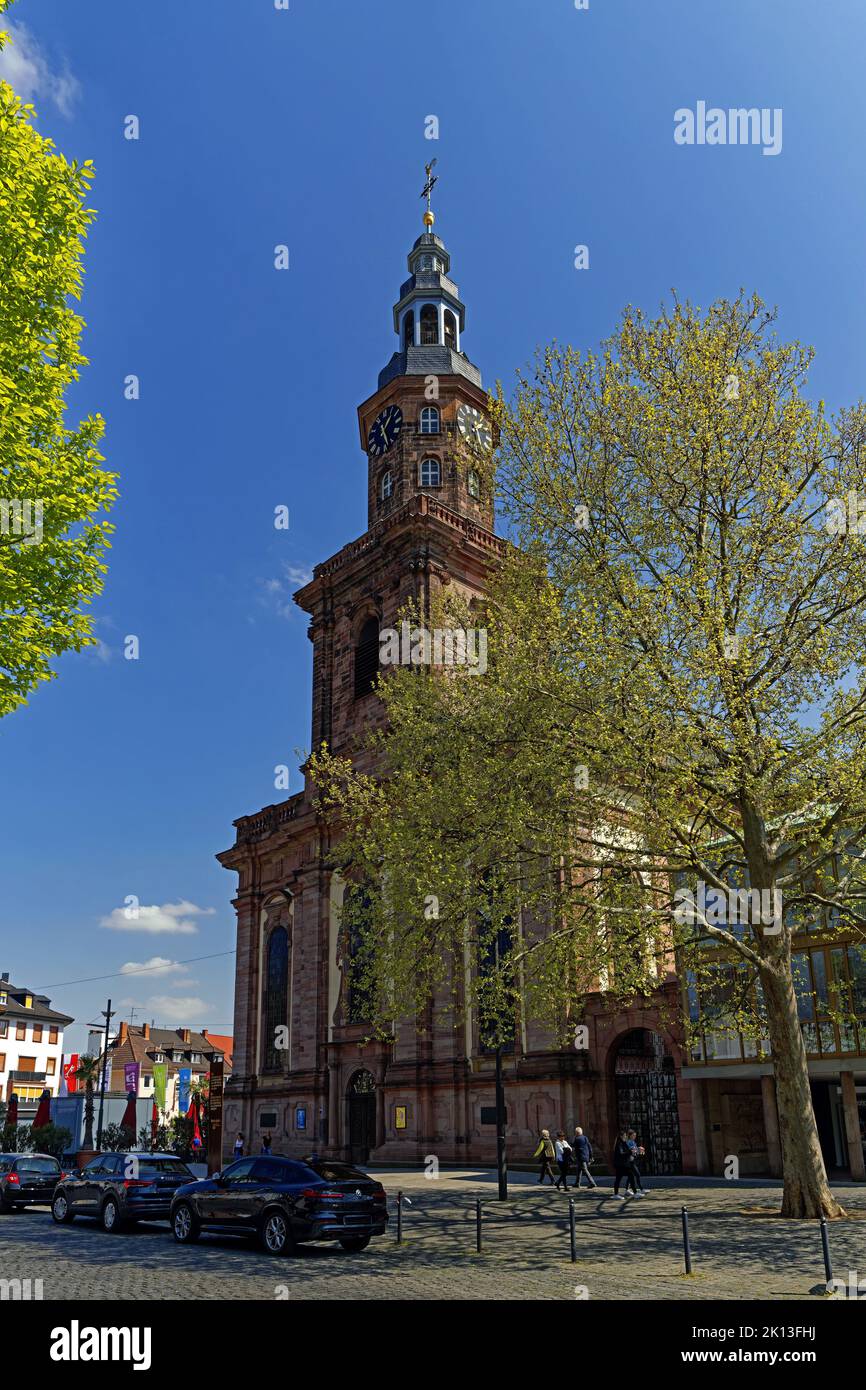 Dreifaltigkeitskirche, Stadtbibliothek *** Local Caption ***  Europe, Germany, Rhineland-Palatinate, Worms, market place, SchUM-City, Dreifaltigkeitsk Stock Photo
