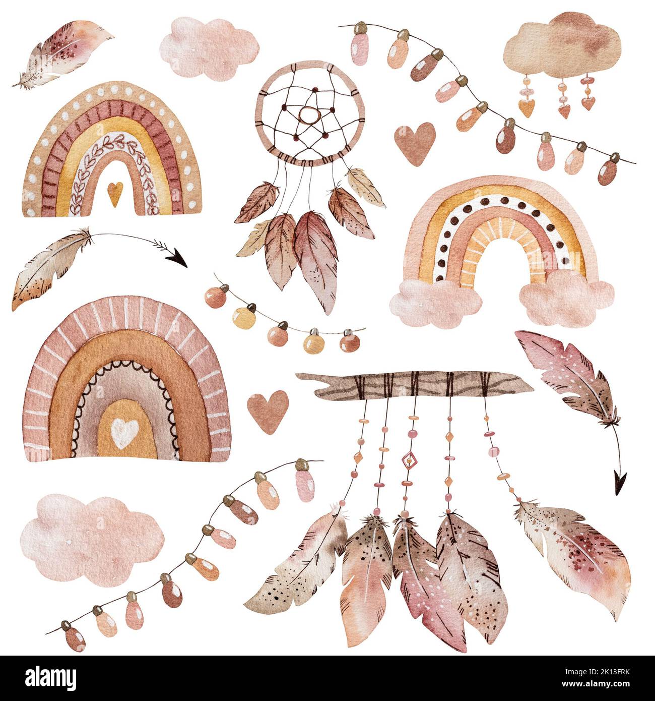 Dream catcher watercolor Stock Photo - Alamy