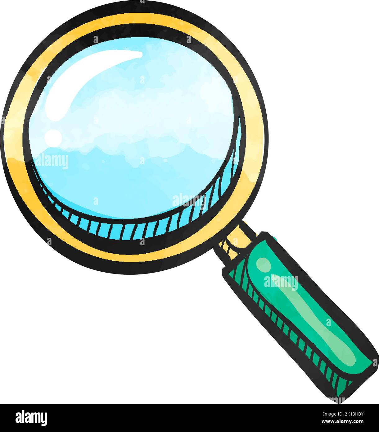 Magnifier icon in watercolor style Stock Vector Image & Art Alamy