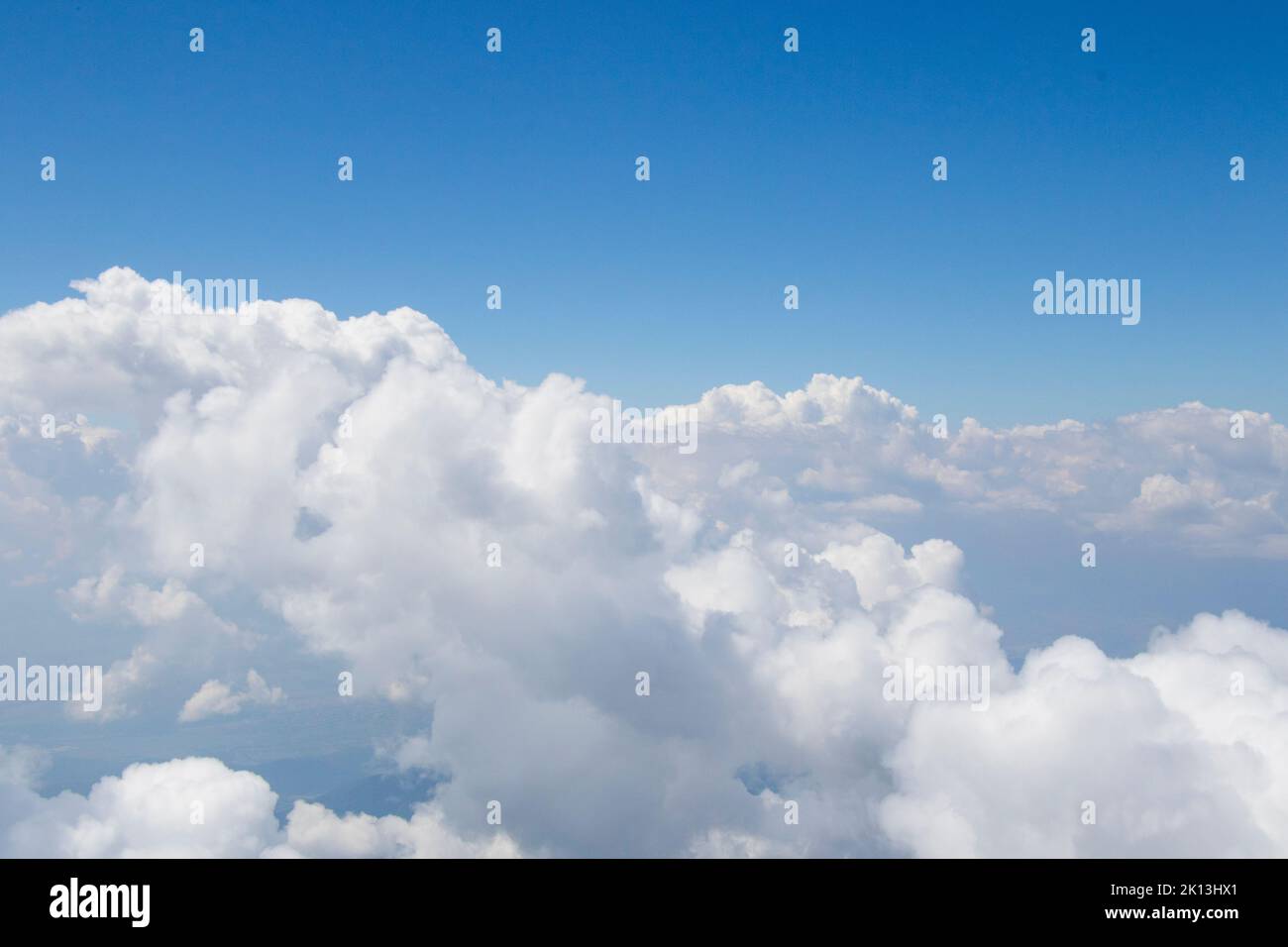 The white soft and fluffy clouds in the blue sky - dreamy background ...