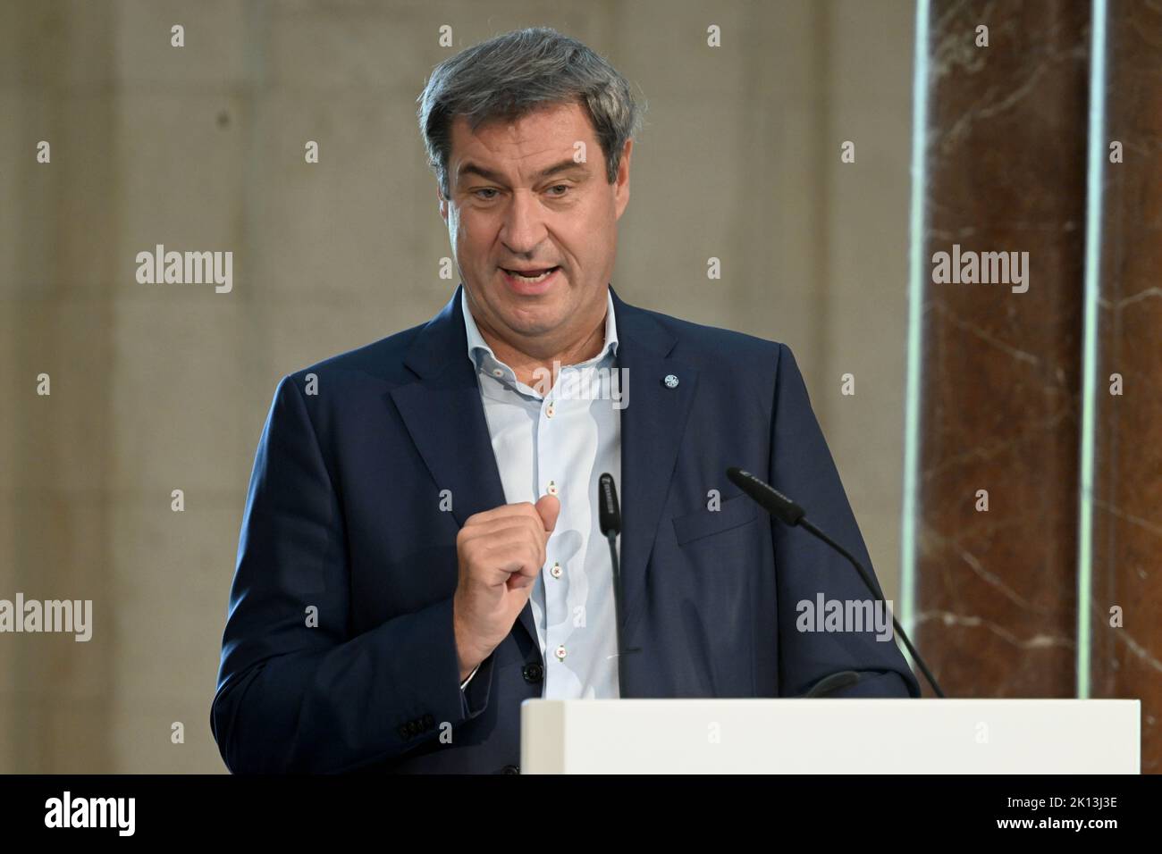 Munich, Germany. 15th Sep, 2022. Bavarian Prime Minister Markus Söder ...