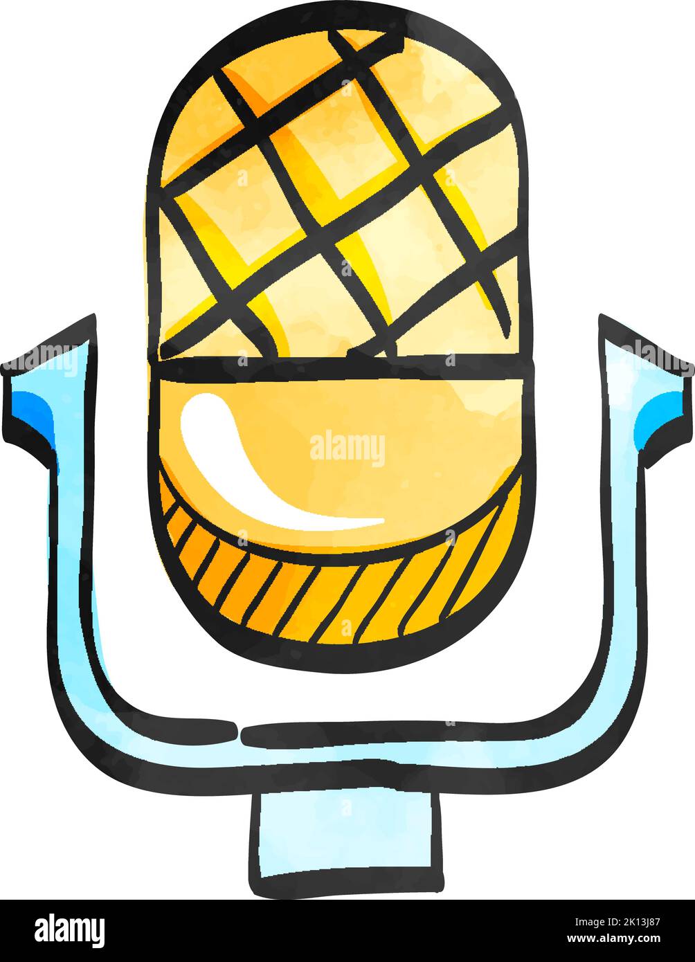 Microphone icon in watercolor style Stock Vector Image &amp; Art - Alamy