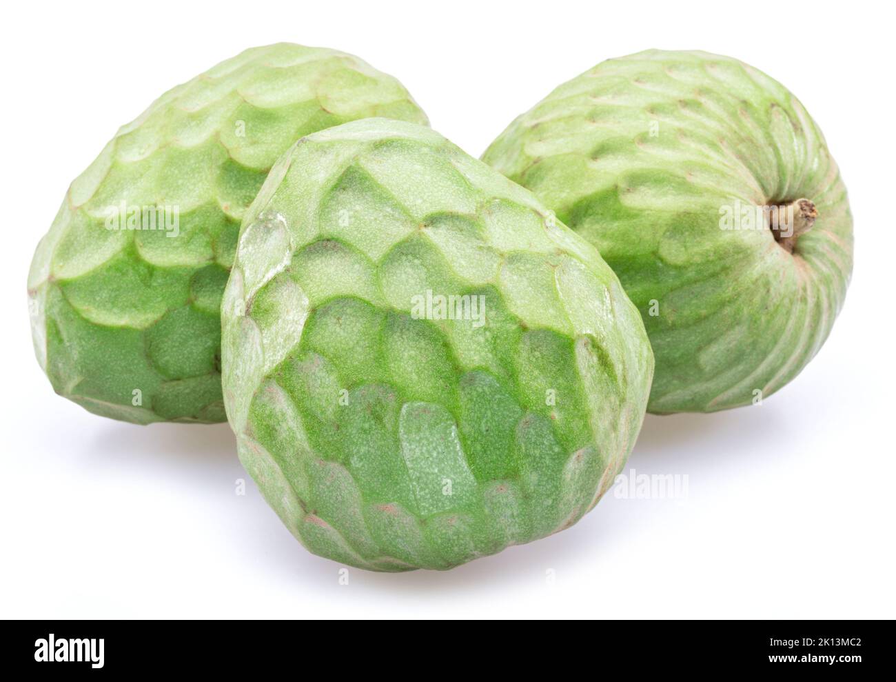 Custard apples isolated on white background. Stock Photo