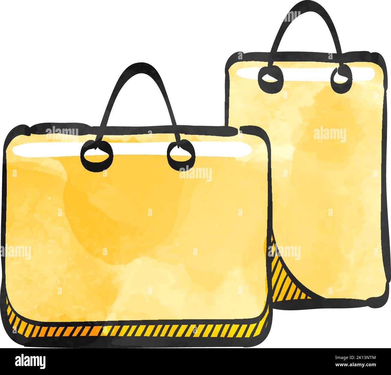 Shopping bags icon in watercolor style Stock Vector Image & Art - Alamy