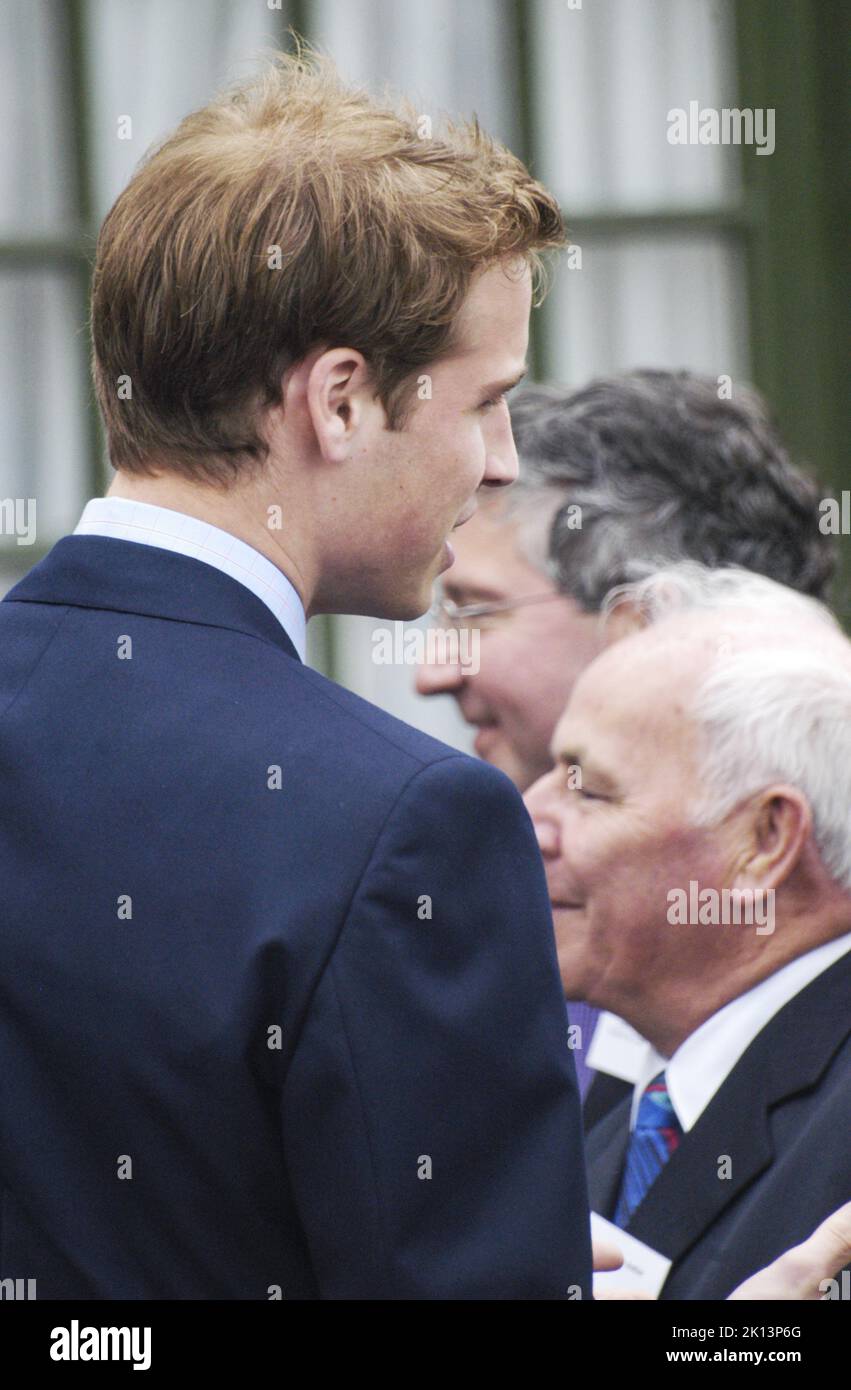 Prince William on his first ever official Royal Visit as a senior royal at NASH housing project in Newport, South Wales. June 18 2003. Photograph: ROB WATKINS/ALAMY Stock Photo