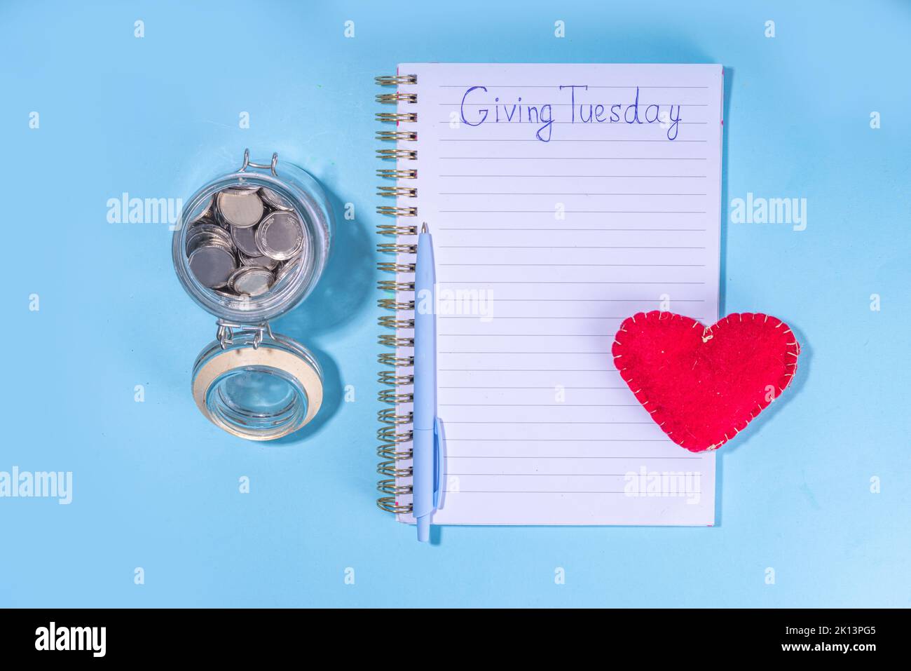 Giving Tuesday background, global day of charitable action, giving, donations. after Black Friday shopping day. Charity, give help, donations support Stock Photo