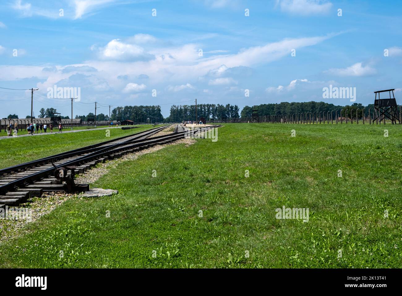 Konzentrationslager Vernichtungslager Auschwitz-Birkenau Stock Photo