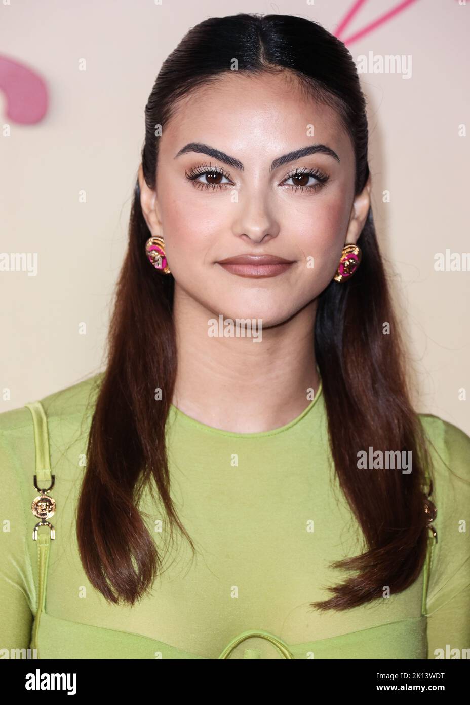 camila mendes green dress Jodifl Babydoll Leopard Dress- Light Taupe Large main image 1