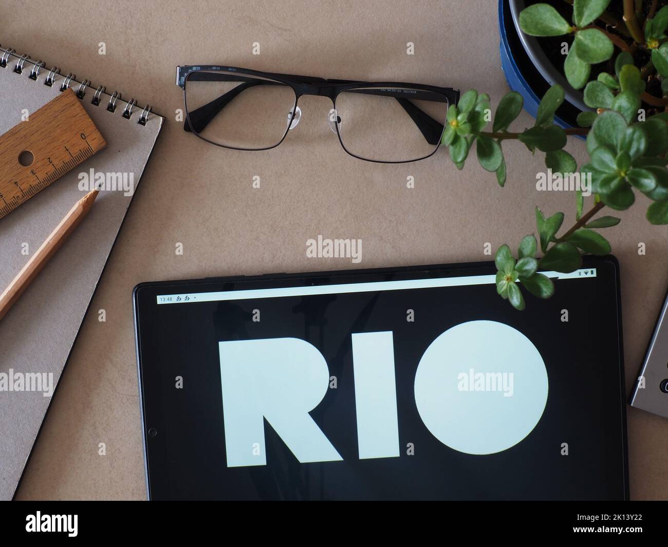 In this photo illustration, RIO – The Logistics Flow brand of Traton ...