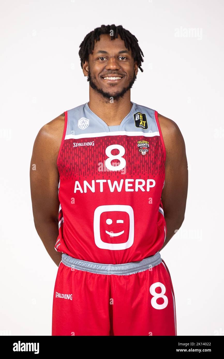 Antwerp's Avery Woodson poses at a photoshoot of Belgian Basketball team  Telenet Antwerp Giants, ahead of the 2022-2023 BNXT League, Thursday 15  September 2022 in Antwerp. BELGA PHOTO JAMES ARTHUR GEKIERE Stock Photo -  Alamy