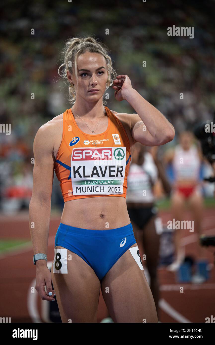 Lieke Klaver participating in the 400 meters of the European Athletics