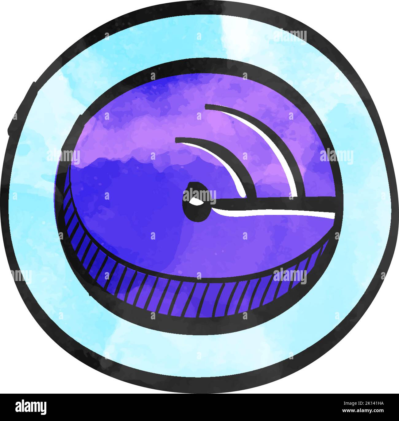 Radar icon in watercolor style Stock Vector Image & Art - Alamy