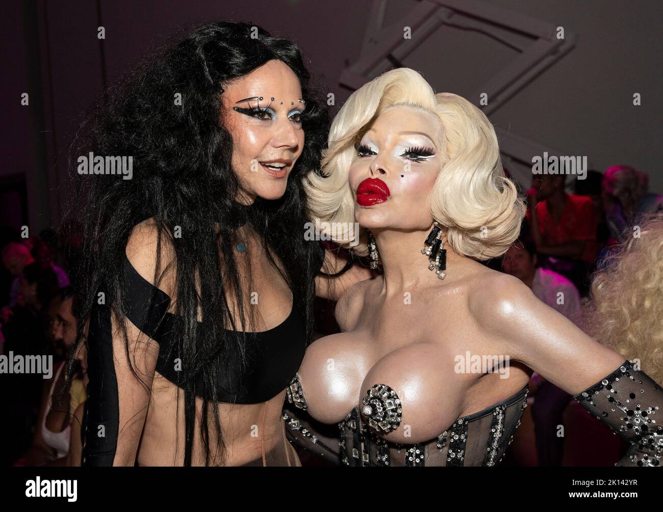 New York, New York, USA. 14th Sep, 2022. Susanne Bartsch and Amanda Lepore attend The Blonds show during fashion week Spring/Summer 2022 at Spring Studios (Credit Image: © Lev Radin/Pacific Press via ZUMA Press Wire) Stock Photo