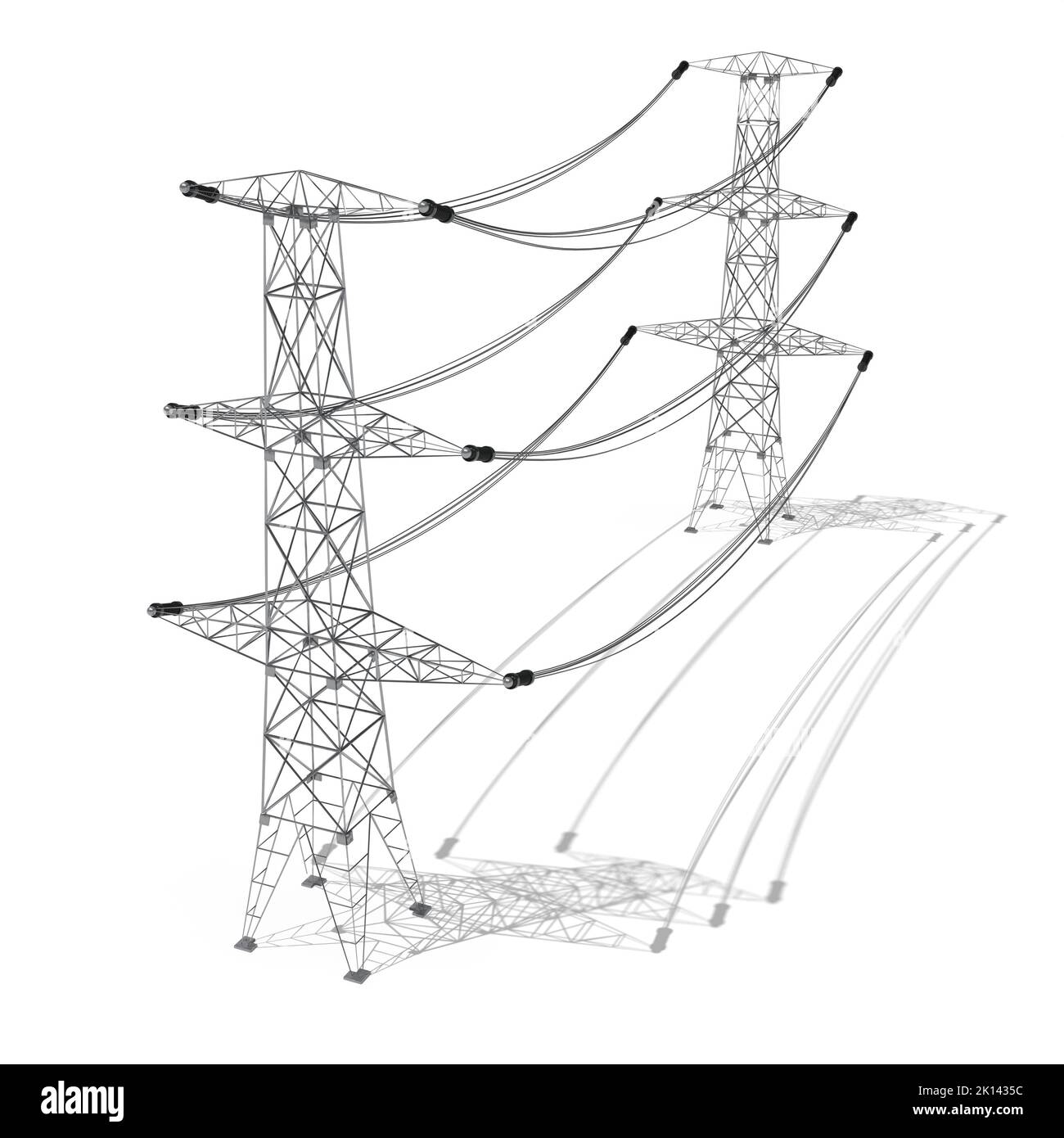 High voltage electrical pylons Cut Out Stock Images & Pictures Alamy