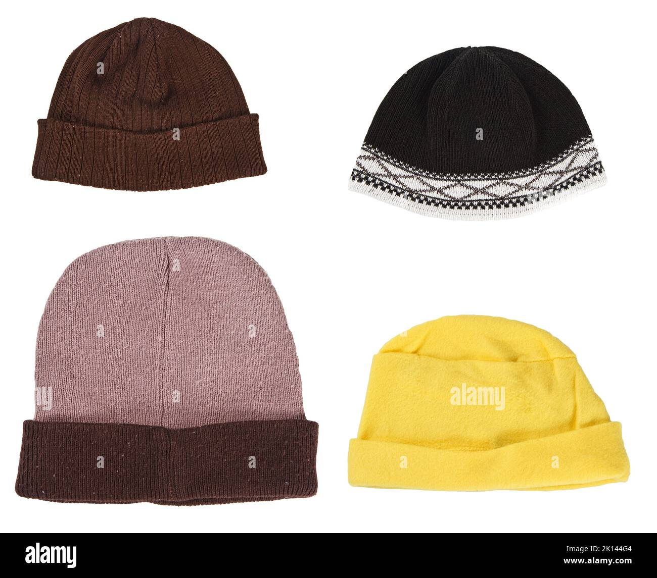 Collection of winter hats Stock Photo Alamy