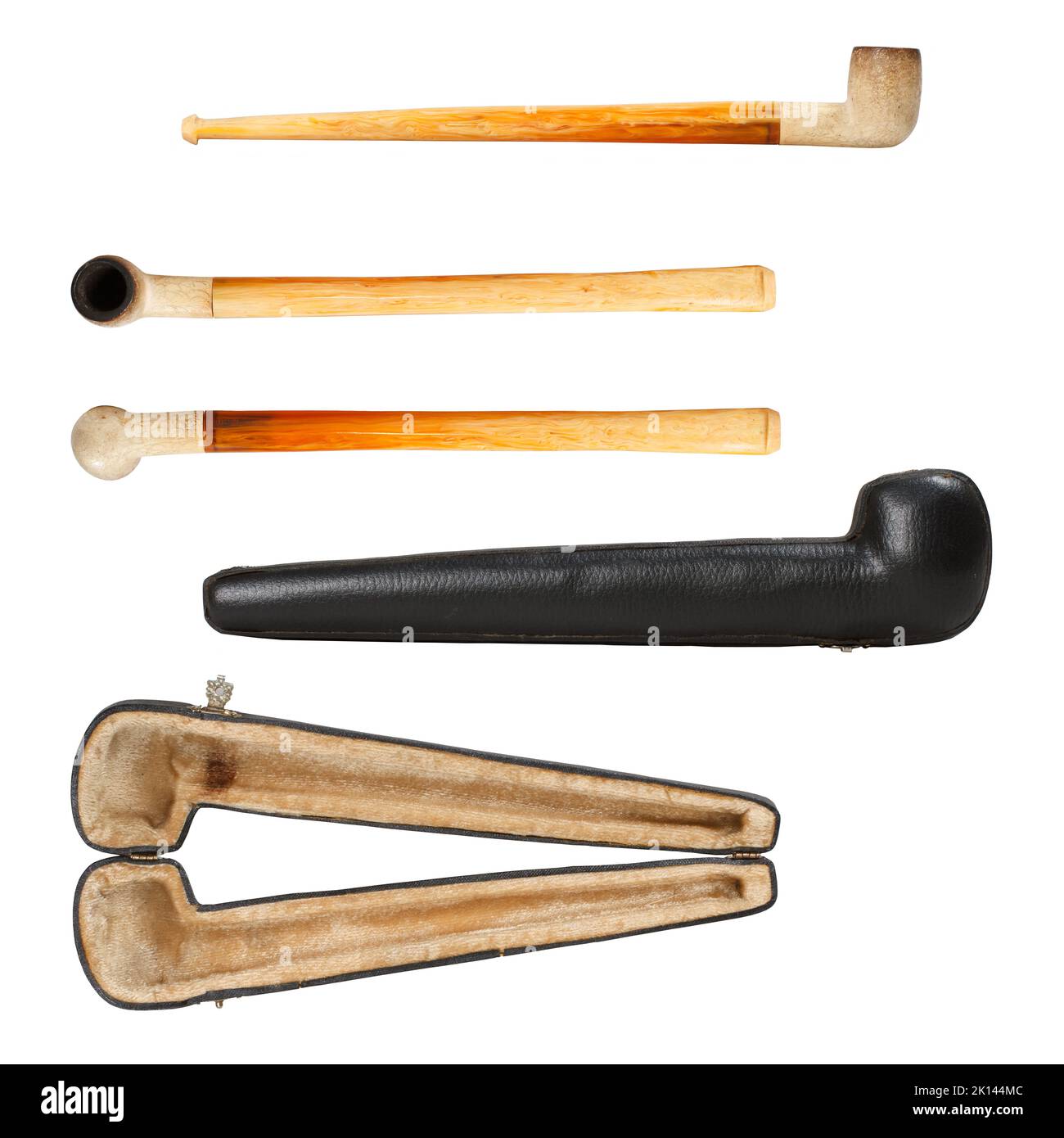 Tobacco pipe and holster isolated on white background Stock Photo Alamy