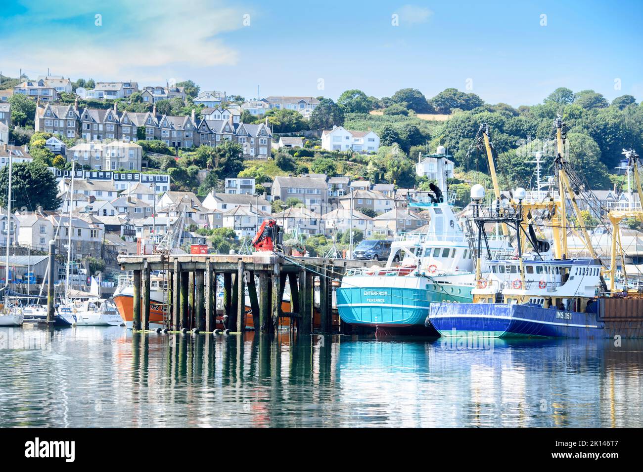 Newlyn harbour in Cornwall, UK Stock Photo