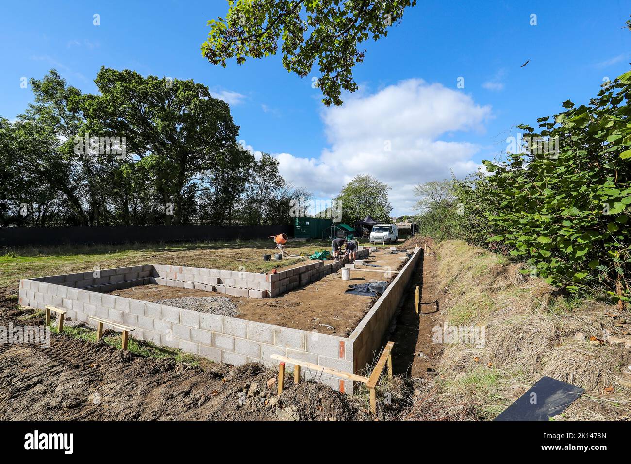 Building A Paddock Rural construction. Building a stable base within grazing paddocks ...