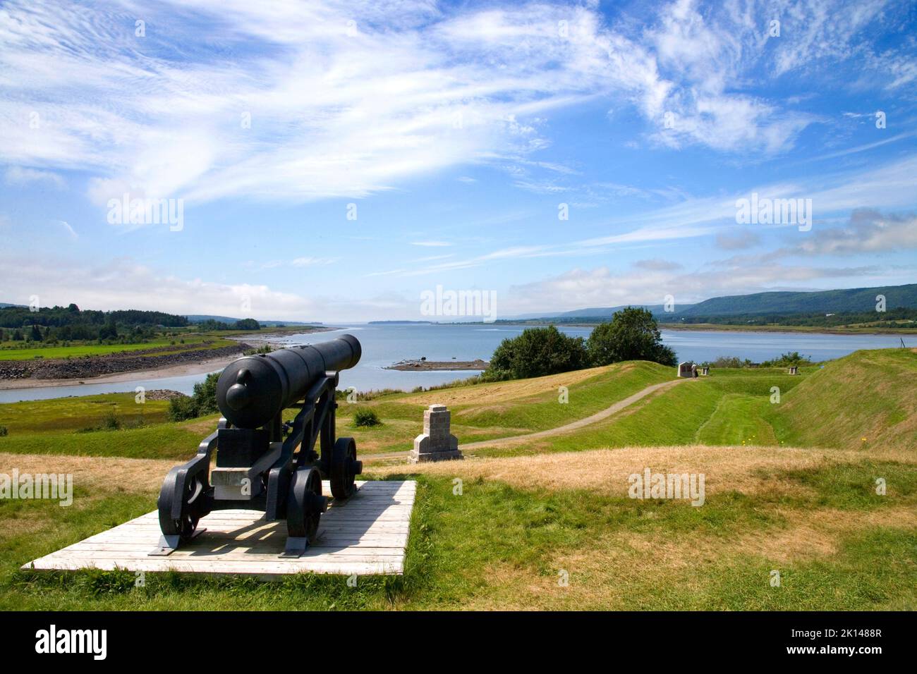 old cannons at fort anne in annapolis royal  nova scotia canada Stock Photo