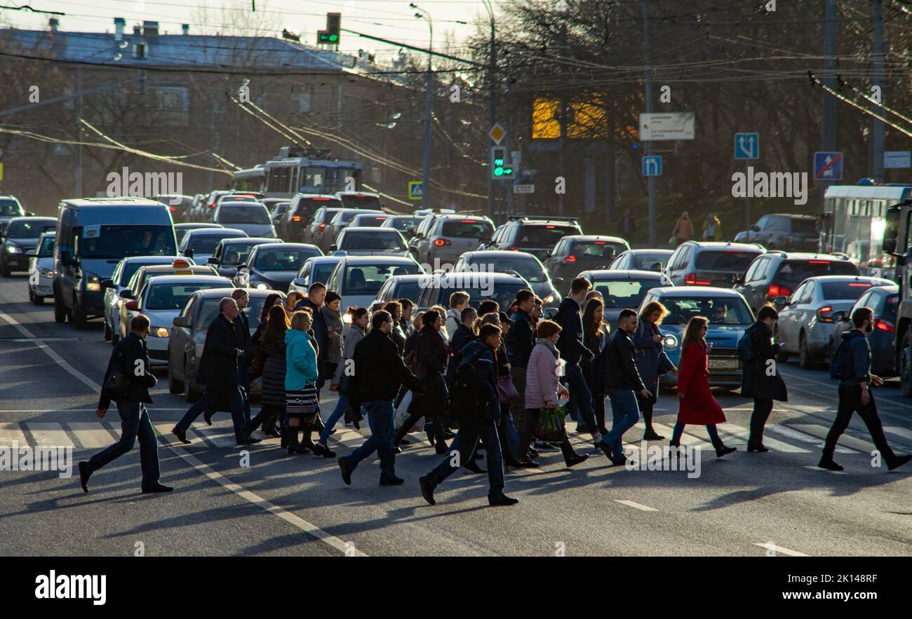 Blurred pedestrians crossing street person hi-res stock photography and ...