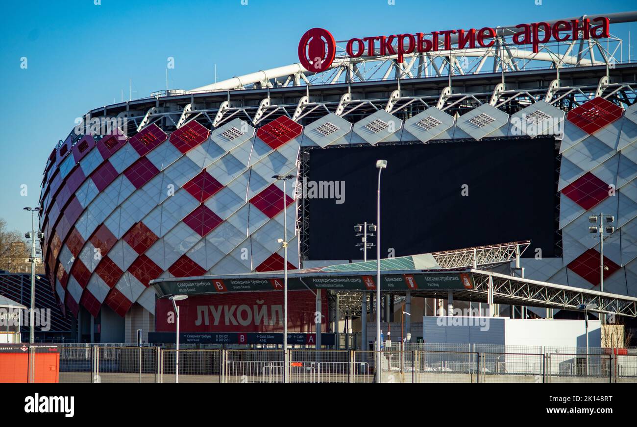 FC Spartak Moscow Pinned Flag from Corners, Isolated with