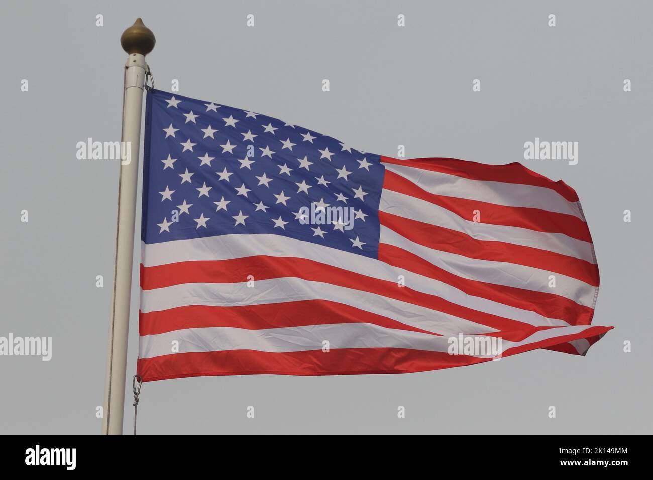 St. Petersburg, Russia. 15th Sep, 2022. The flag of United States of America seen in the gallery of flags of the participating countries in the framework of St. Petersburg International Gas Forum 2022 (Credit Image: © Maksim Konstantinov/SOPA Images via ZUMA Press Wire) Stock Photo