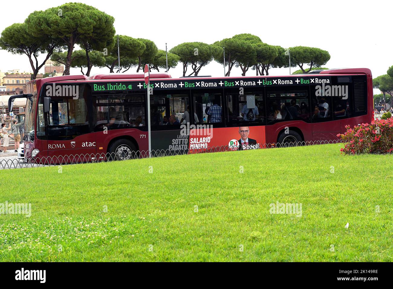 Rome Italy 15th Sep 2022 The Electoral Poster Of Enrico Letta