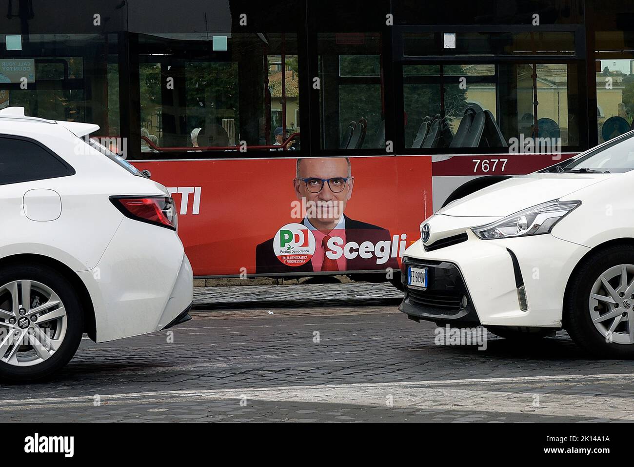Rome Italy 15th Sep 2022 The Electoral Poster Of Enrico Letta
