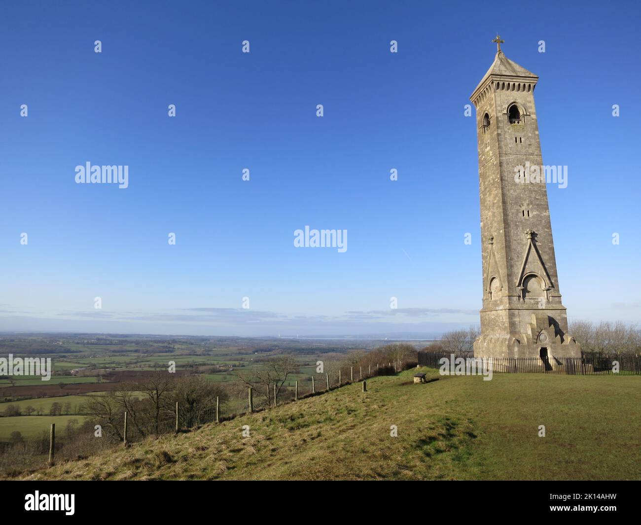 Cotswold Way long distance footpath National Trail. The Cotswolds AONB. South west England. UK