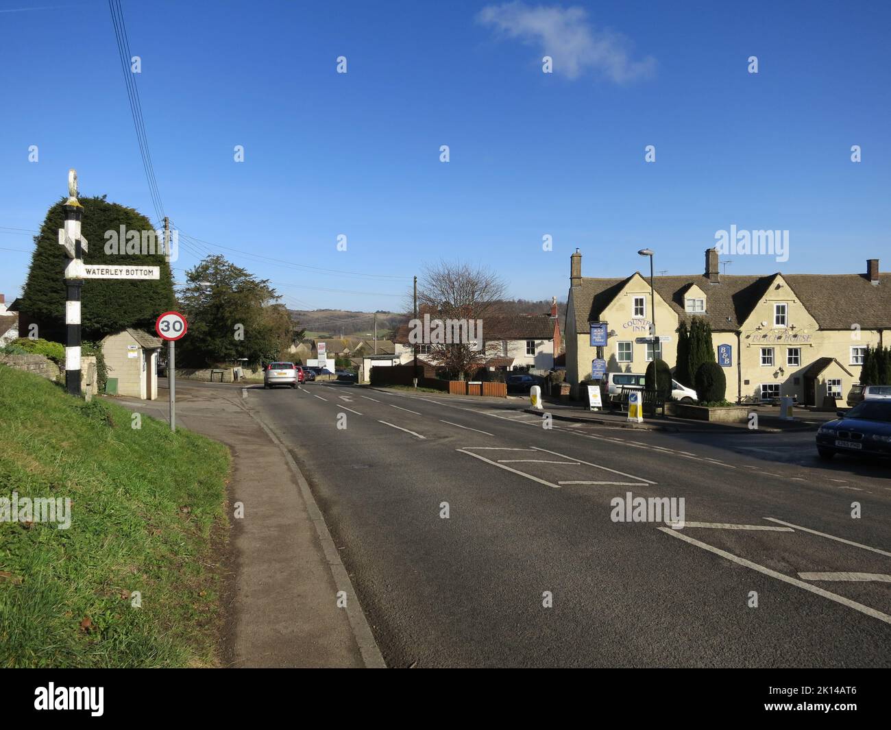 Cotswold Way long distance footpath National Trail. The Cotswolds AONB. South west England. UK