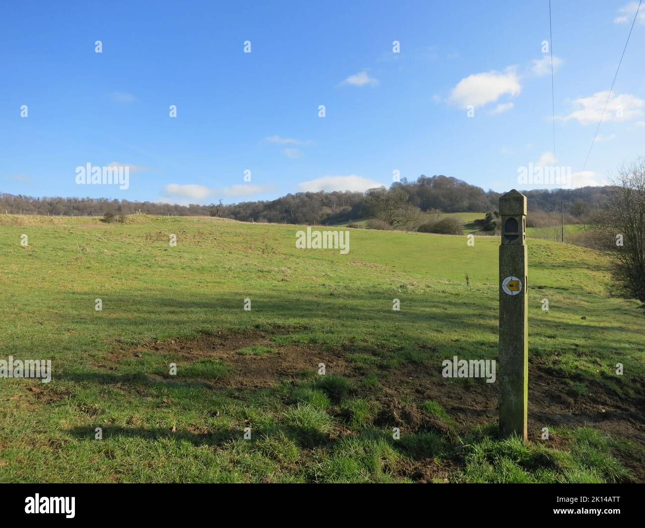Cotswold Way long distance footpath National Trail. The Cotswolds AONB