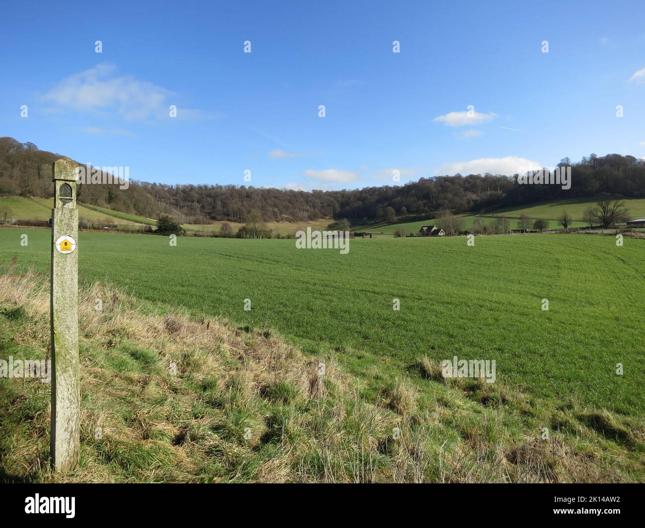 Cotswold Way long distance footpath National Trail. The Cotswolds AONB