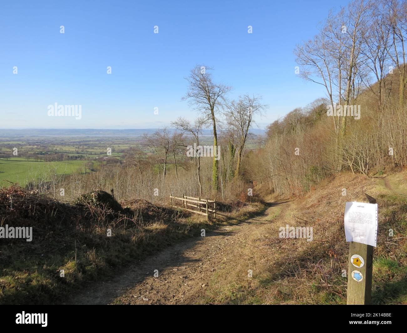 Cotswold Way long distance footpath National Trail. The Cotswolds AONB. South west England. UK