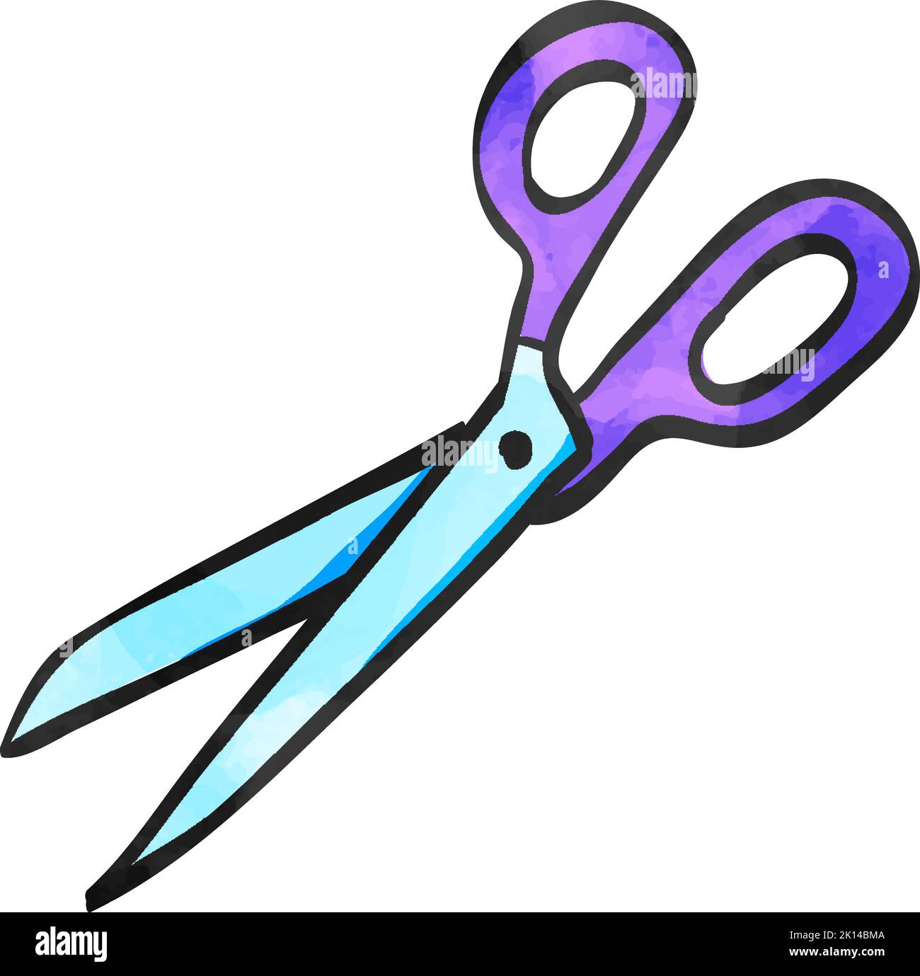 Scissors cartoon icon. Hand craft cutting tool