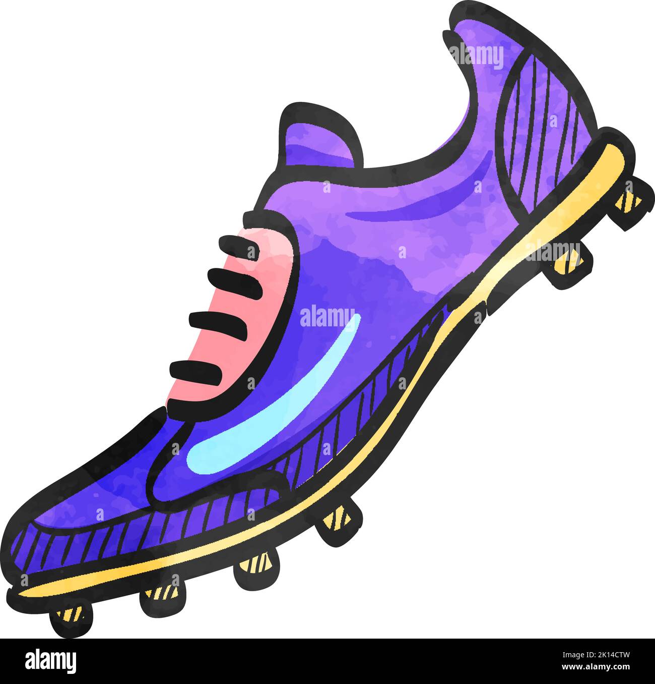 Soccer Shoe icon in watercolor style Stock Vector Image & Art - Alamy