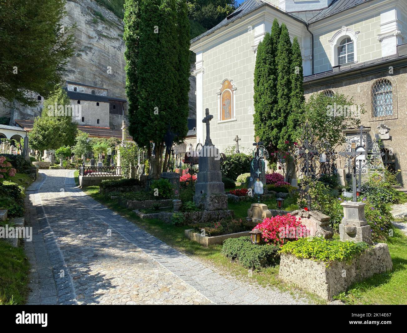 Cemetery Of St. Peter In Salzburg Stock Photo