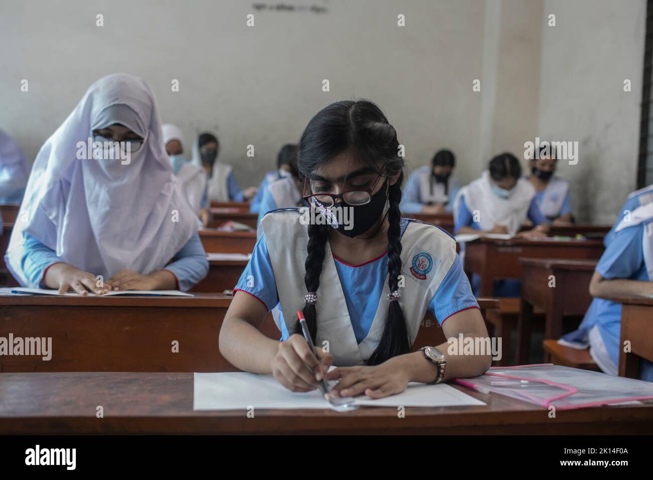 Dhaka Bangladesh 15th Sep 2022 Students Sit For Secondary School dhaka-bangladesh-15th-sep-2022-students-sit-for-secondary-school