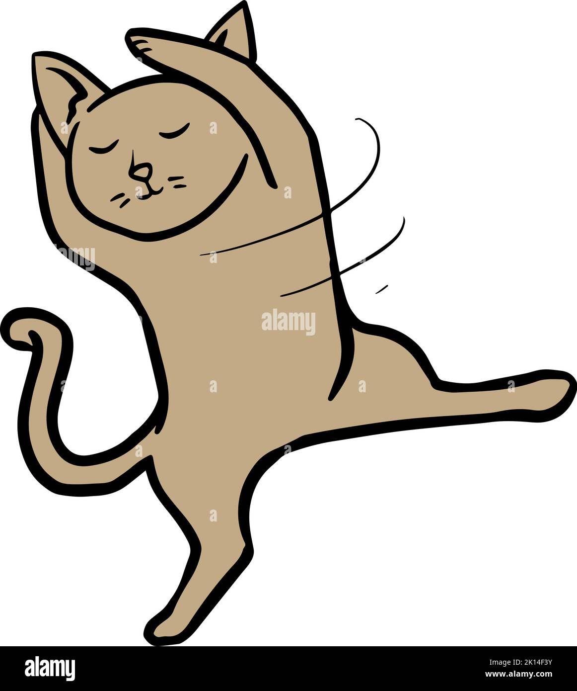 Color Hand Drawn Dancing Cat Stock Vector Image Art Alamy Color Hand Drawn Dancing Cat Stock Vector Image Art Alamy