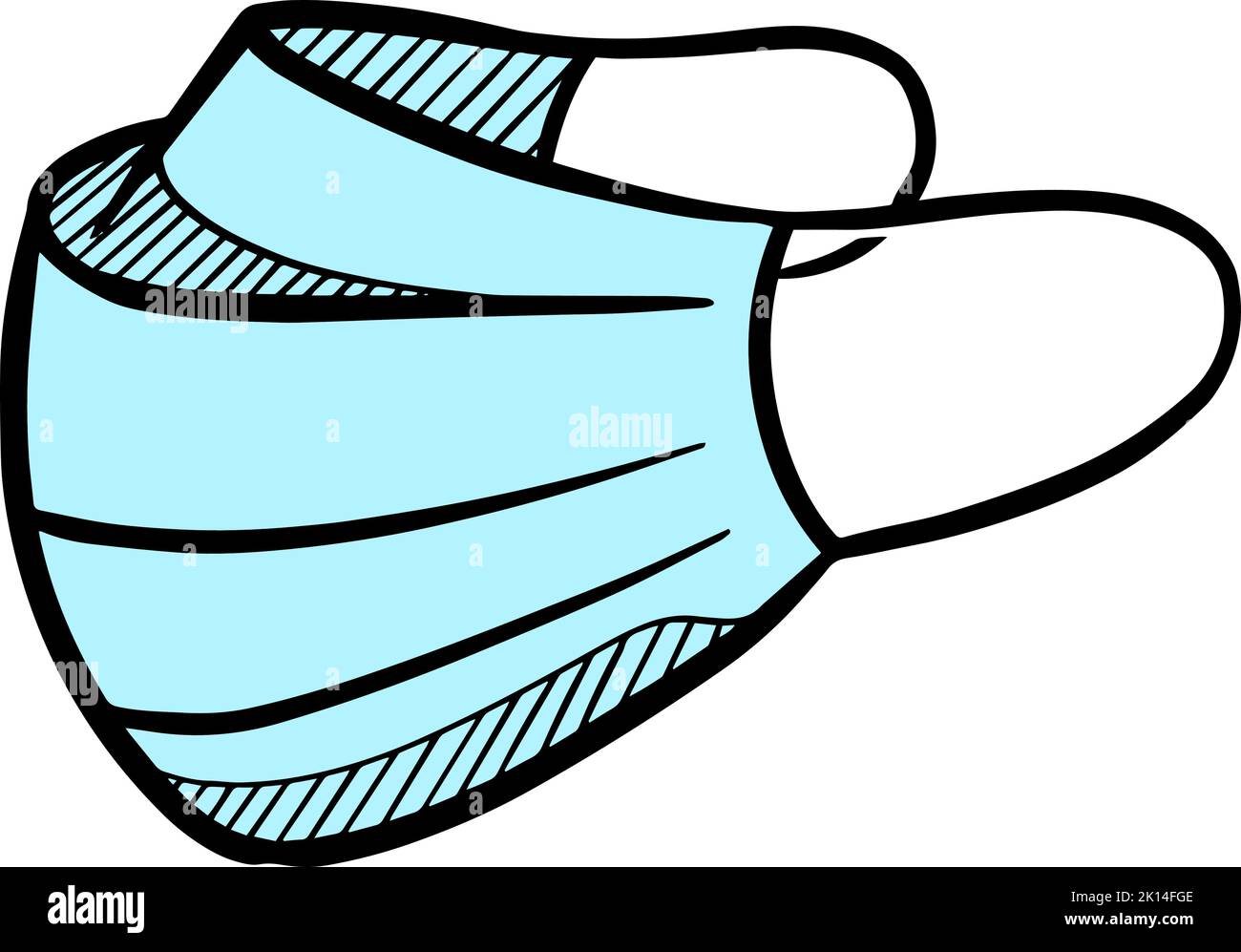 Color hand drawn face mask Stock Vector