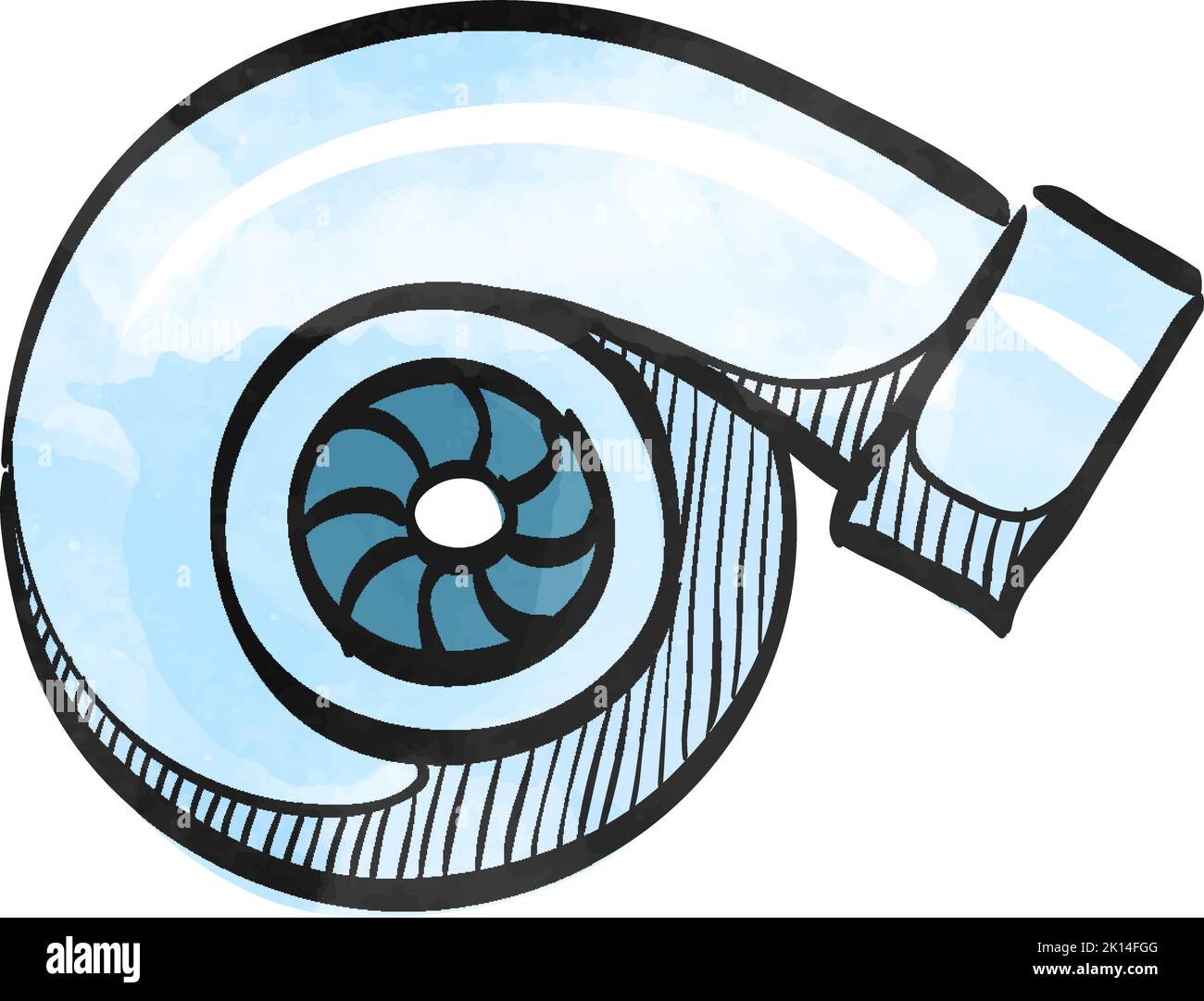 Turbo charger icon in watercolor style Stock Vector Image & Art Alamy